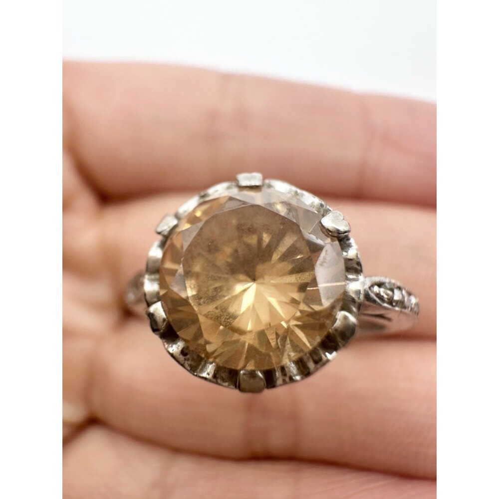Fiji 925 Sterling Silver Cocktail Ring Size 9.25